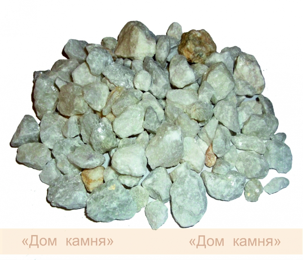 Каменная крошка « МРАМОР белый»  фракция 10-20мм./ мешок 40кг.